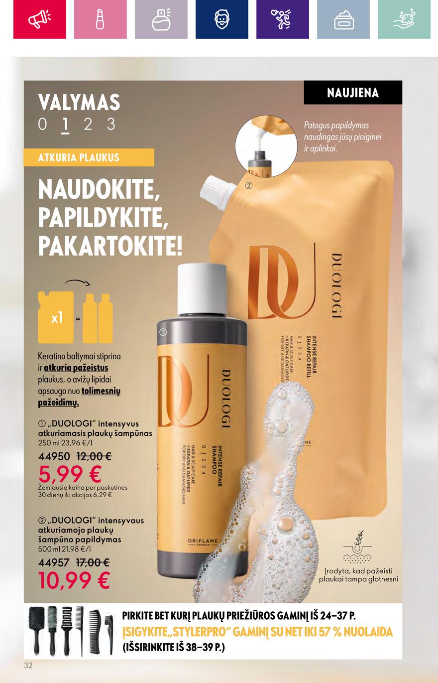 Oriflame katalogas akcijos nuo 
  2023-09-13 iki 
  2023-10-03 | Leidinukas.lt puslapis 32