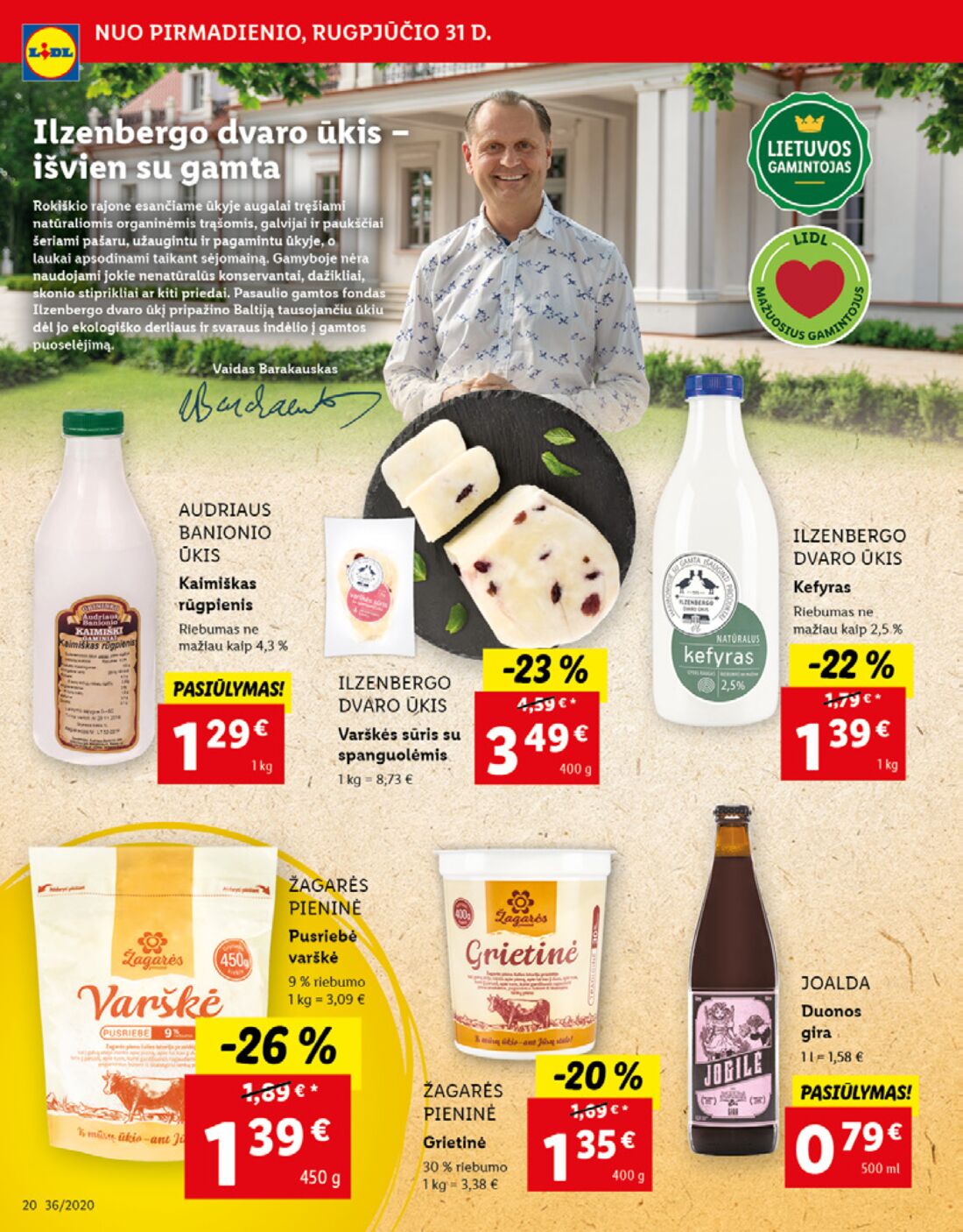 Lidl savaitinis leidinys akcijos nuo 
  2020-08-31 iki 
  2020-09-06 | Leidinukas.lt puslapis 20