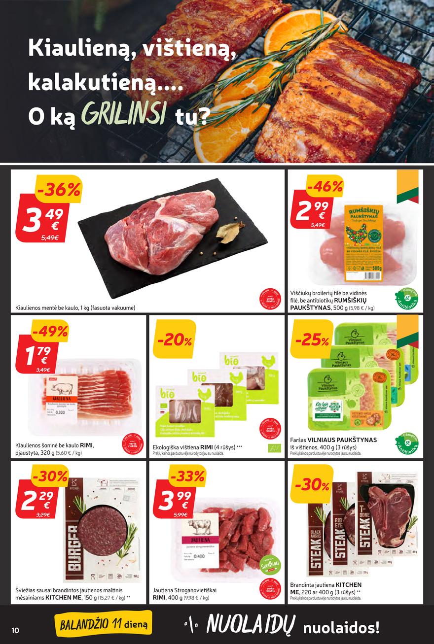 Rimi savaitinis leidinys akcijos nuo 
  2024-04-09 iki 
  2024-04-15 | Leidinukas.lt puslapis 10