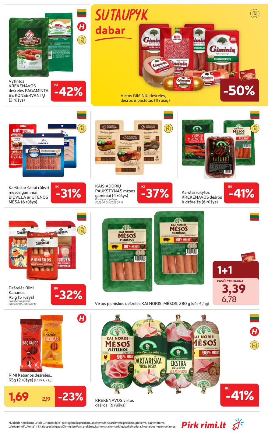 Rimi savaitinis leidinys  akcijos nuo 
  2025-07-08 iki 
  2025-07-14 | Leidinukas.lt puslapis 15
