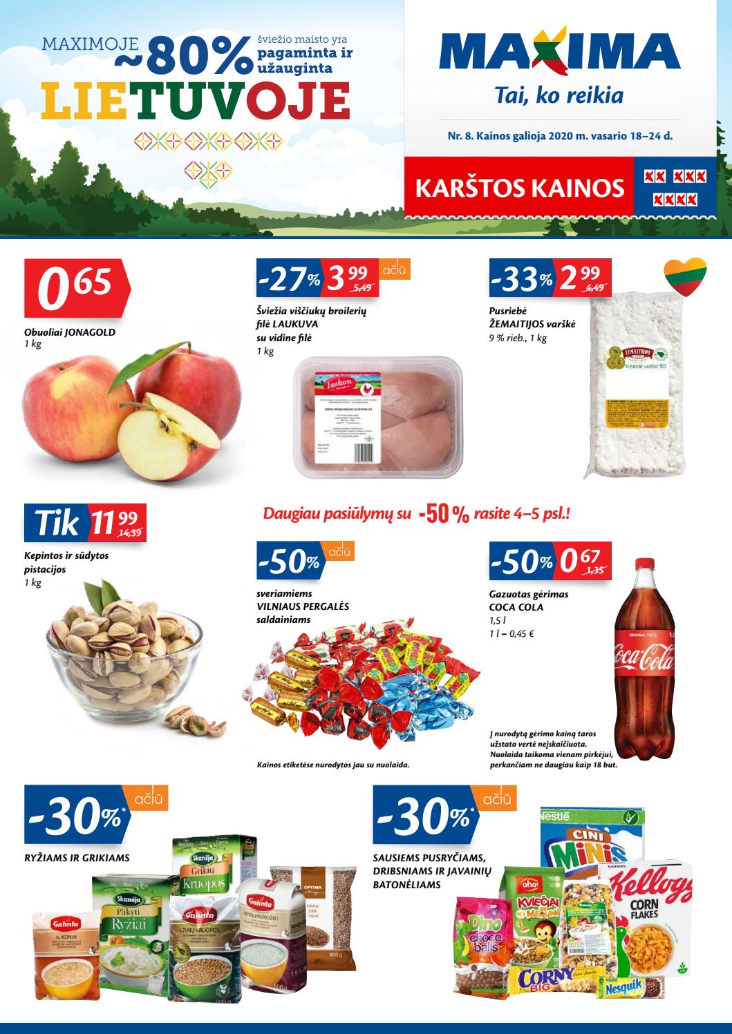 Maxima kaininis leidinys akcijos nuo 
  2020-02-18 iki 
  2020-02-24 | Leidinukas.lt puslapis 1