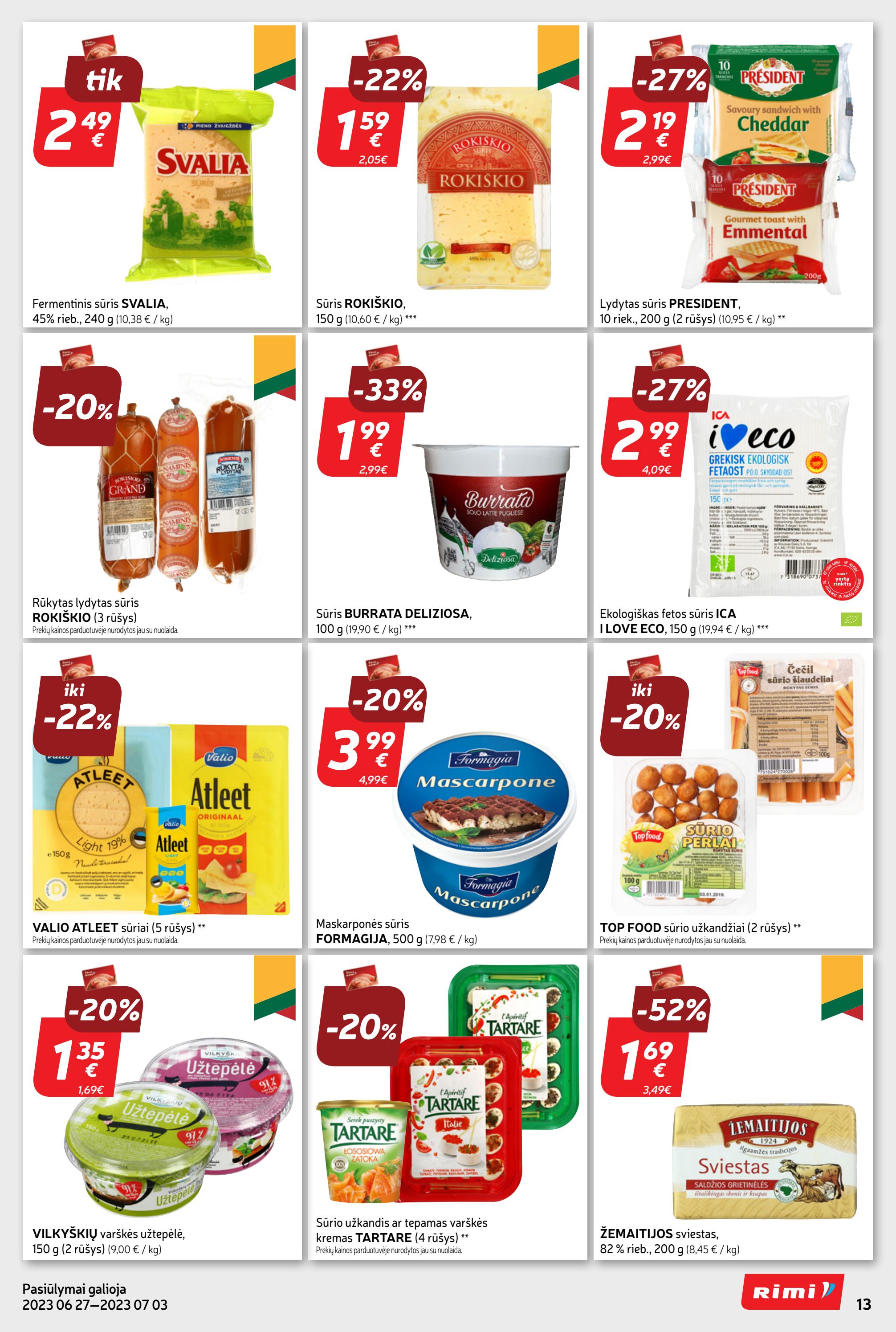 Rimi savaitinis leidinys akcijos nuo 
  2023-06-27 iki 
  2023-07-03 | Leidinukas.lt puslapis 13