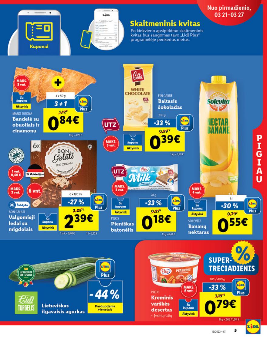 Lidl maisto prekių pasiūlymai akcijos nuo 
  2022-03-21 iki 
  2022-03-27 | Leidinukas.lt puslapis 5