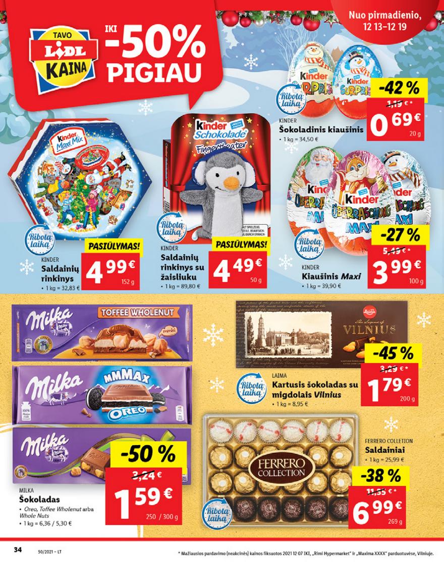 Lidl maisto prekių pasiūlymai akcijos nuo 
  2021-12-13 iki 
  2021-12-19 | Leidinukas.lt puslapis 34