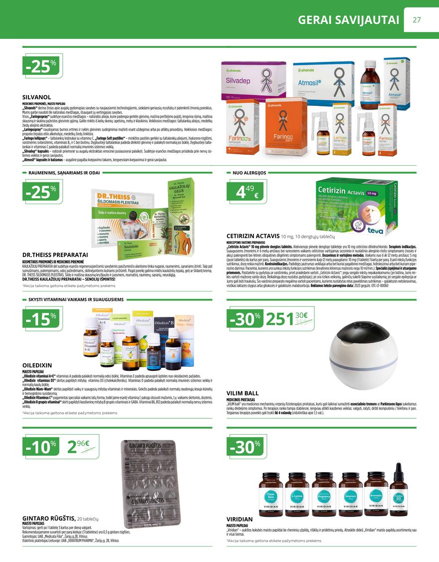 Norfos vaistinės leidinys akcijos nuo 
  2025-04-01 iki 
  2025-04-30 | Leidinukas.lt puslapis 27
