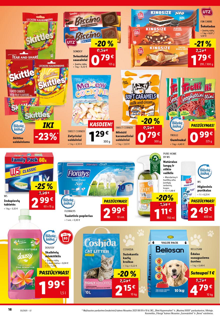 Lidl maisto prekių pasiūlymai akcijos nuo 
  2021-08-16 iki 
  2021-08-22 | Leidinukas.lt puslapis 16