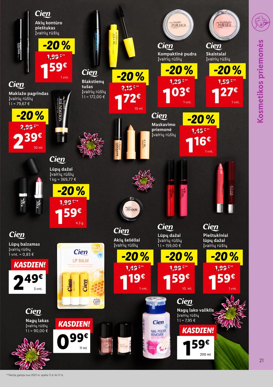 Lidl pasiūlymai akcijos nuo 
  2021-10-11 iki 
  2021-10-24 | Leidinukas.lt puslapis 21
