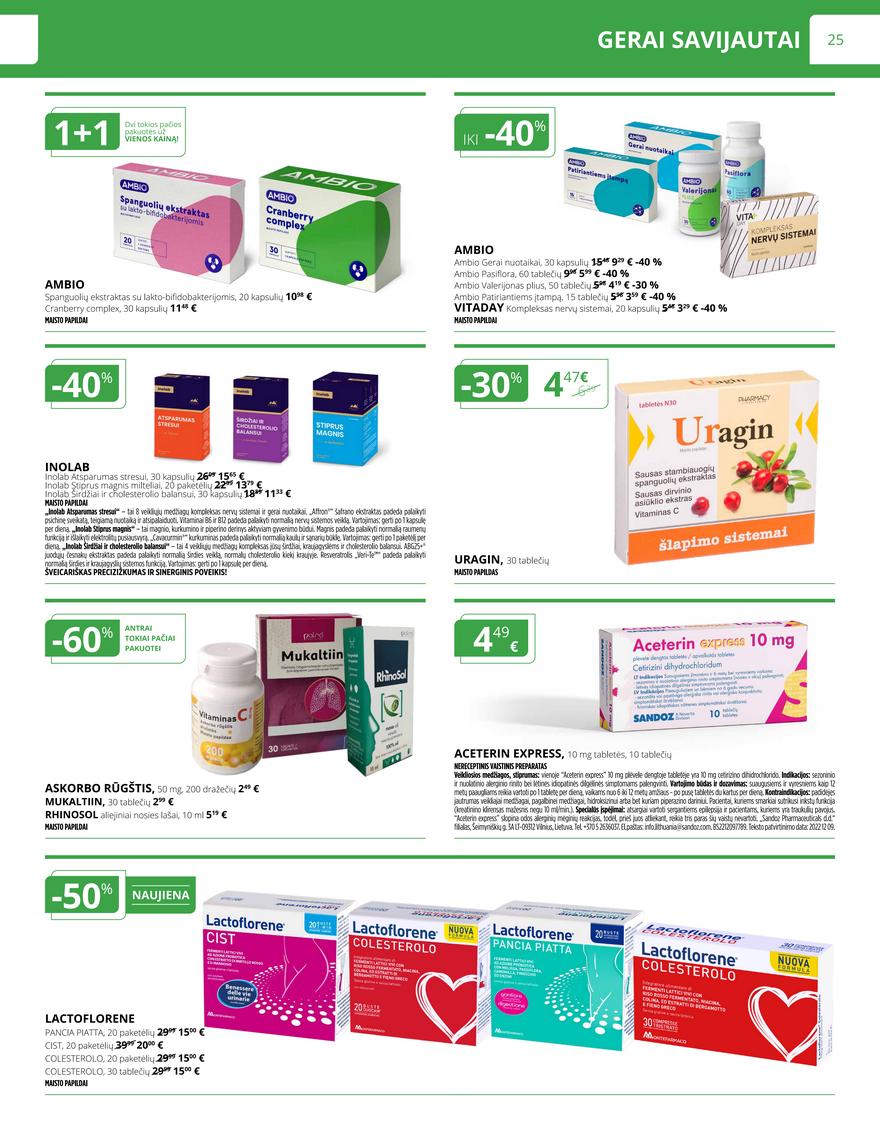 Norfos vaistinės leidinys akcijos nuo 
  2024-01-01 iki 
  2024-01-31 | Leidinukas.lt puslapis 25