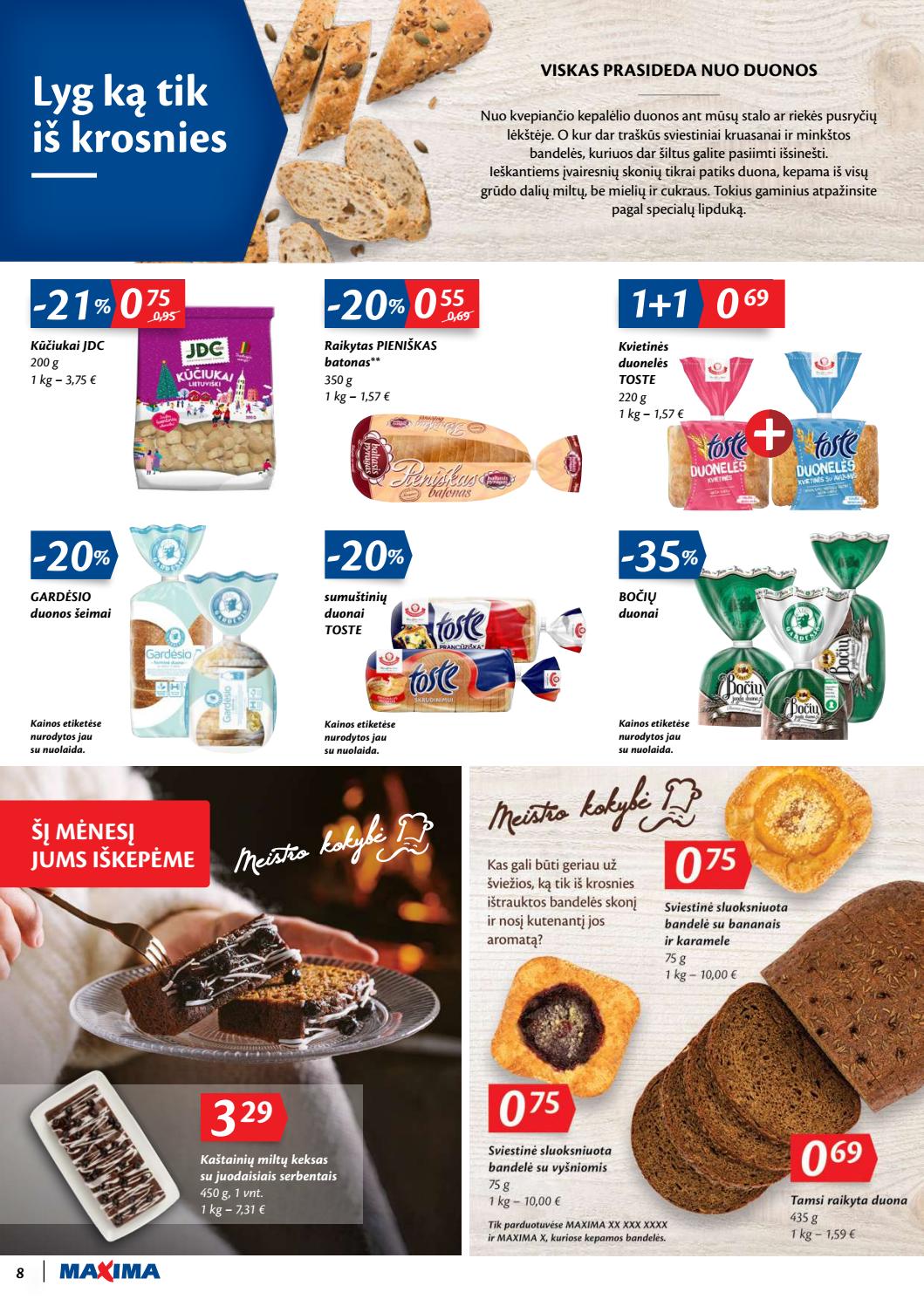 Maxima kaininis leidinys akcijos nuo 
  2019-12-10 iki 
  2019-12-16 | Leidinukas.lt puslapis 8