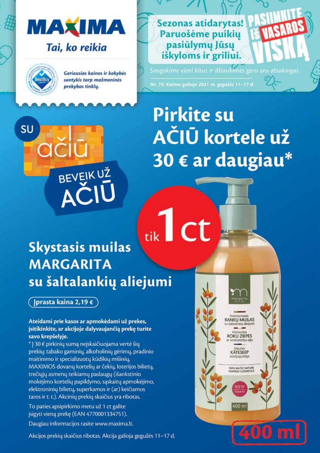 Maxima kaininis leidinys akcijos nuo 
  2021-05-11 iki 
  2021-05-17 | Leidinukas.lt puslapis 1