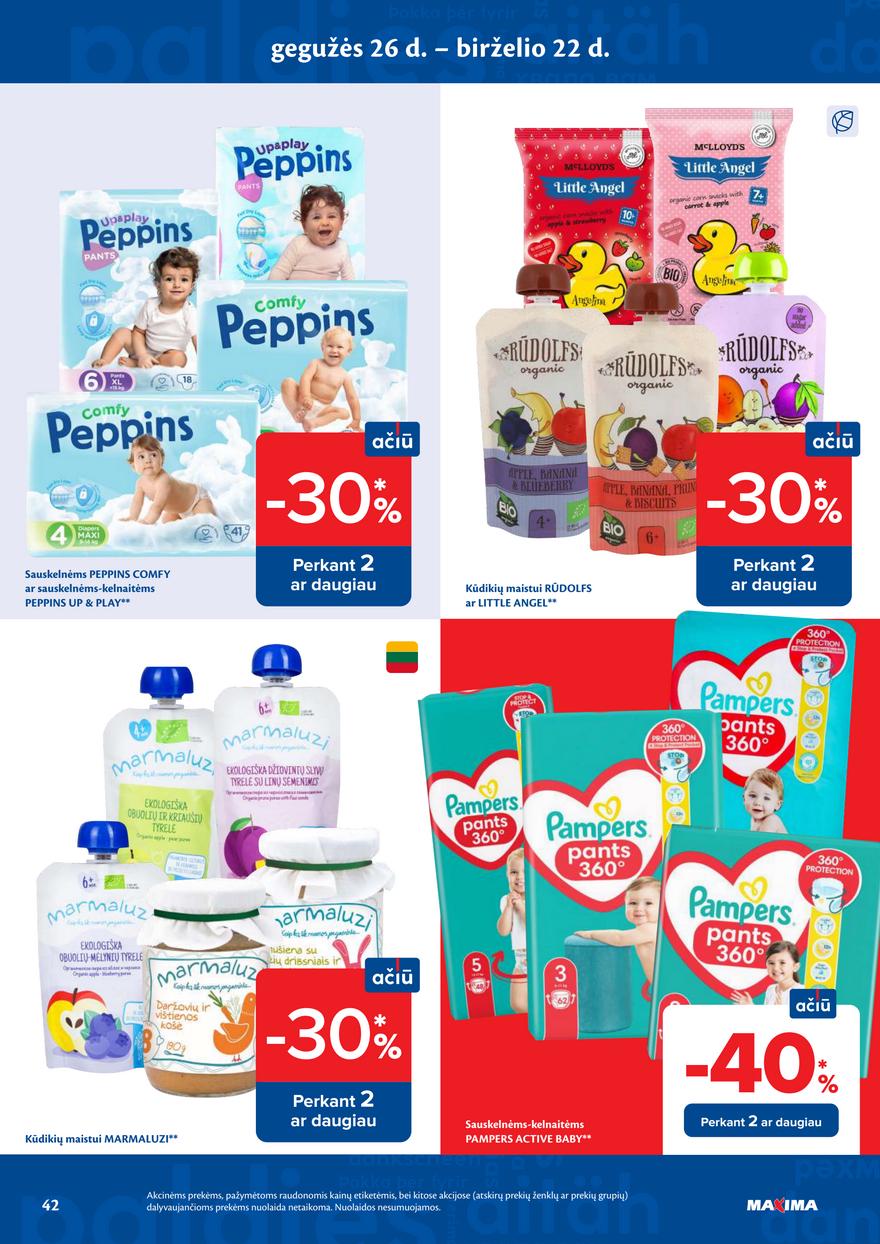 Maxima leidinys akcijos nuo 
  2026-05-26 iki 
  2026-06-01 | Leidinukas.lt puslapis 42