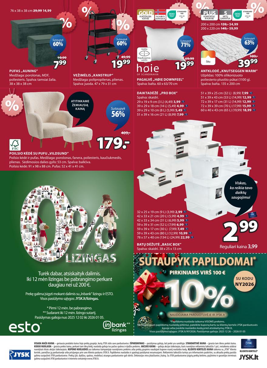 Jysk leidinys akcijos nuo 
  2025-12-26 iki 
  2026-01-05 | Leidinukas.lt puslapis 24