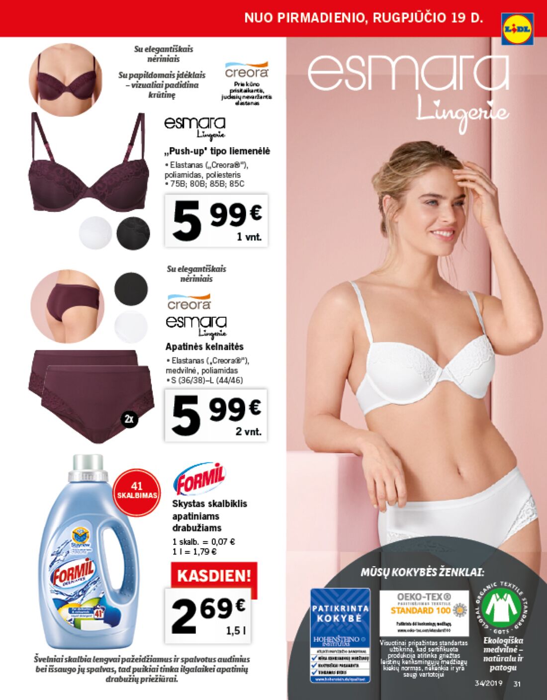 Lidl savaitinis leidinys akcijos nuo 
  2019-08-19 iki 
  2019-08-25 | Leidinukas.lt puslapis 31