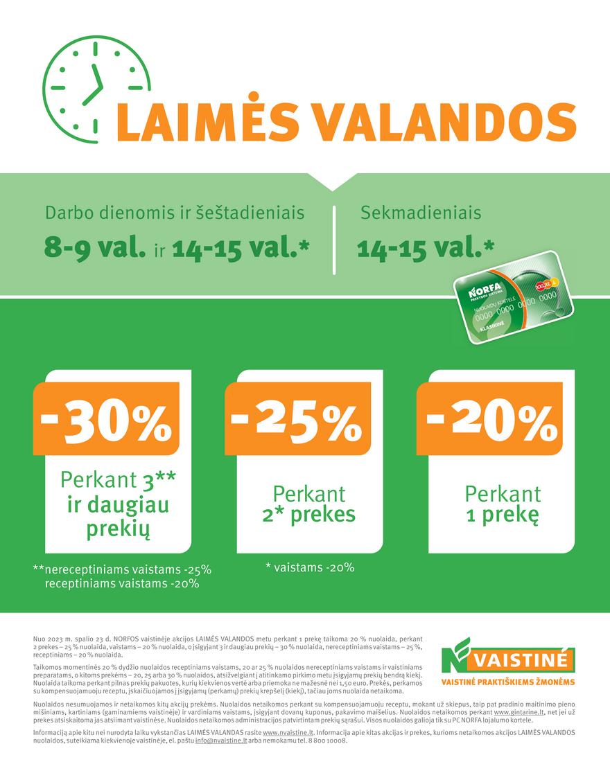 Norfos vaistinės leidinys akcijos nuo
2024-04-01 iki
2024-04-30 | Leidinukas.lt puslapis 11