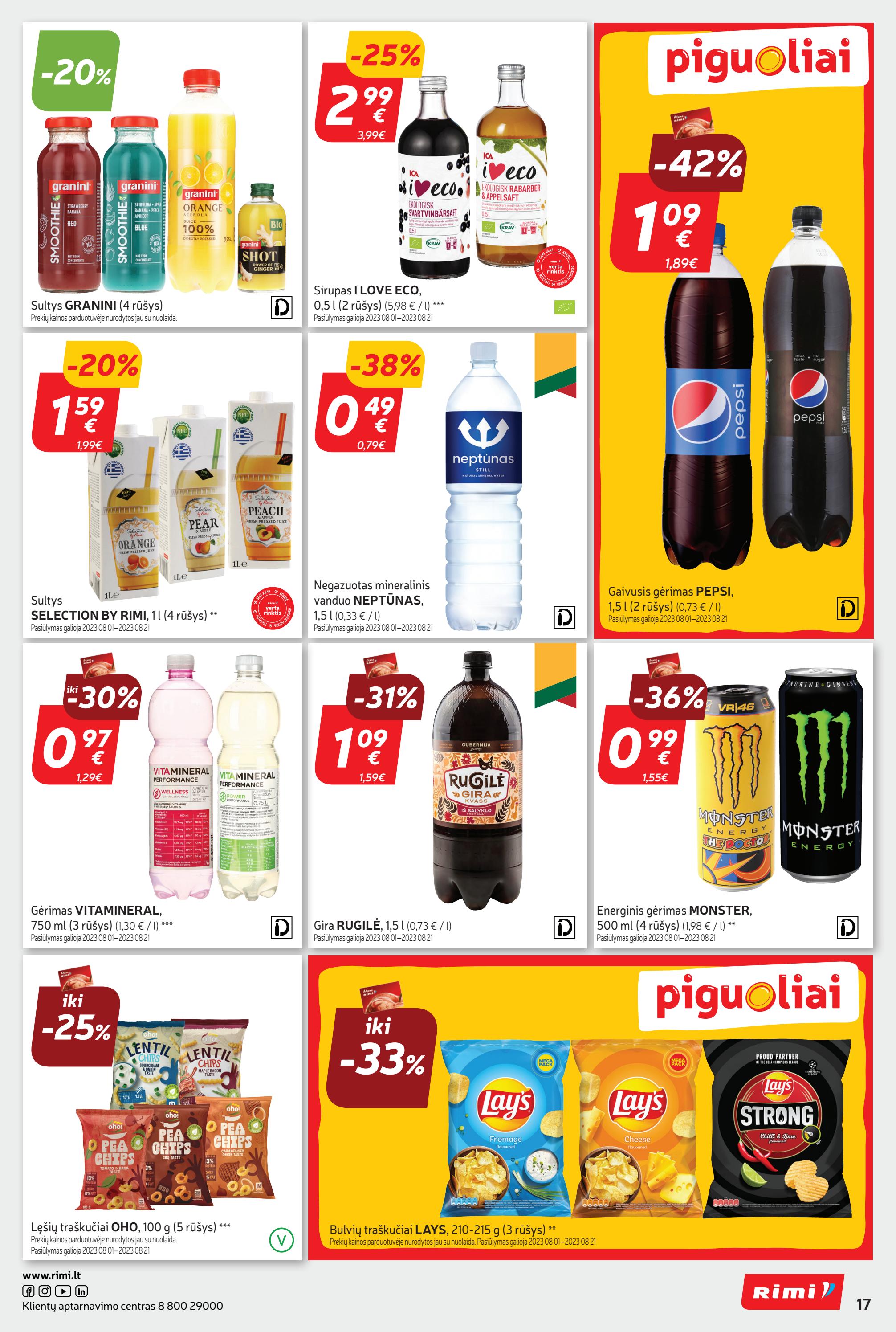 Rimi savaitinis leidinys akcijos nuo 
  2023-08-01 iki 
  2023-08-07 | Leidinukas.lt puslapis 17