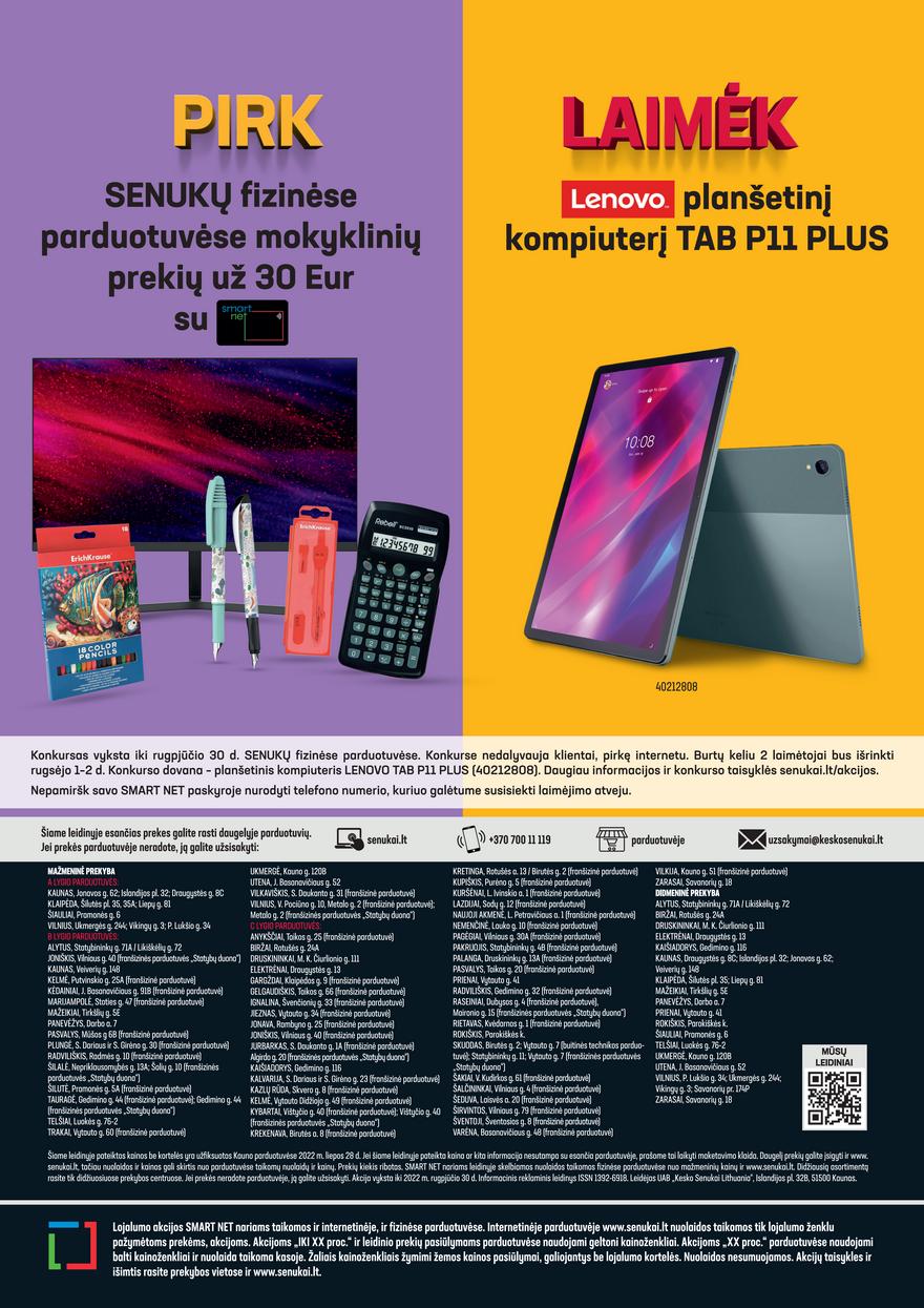 Mokyklinės prekės senukuose akcijos nuo 
  2022-07-28 iki 
  2022-08-30 | Leidinukas.lt puslapis 24
