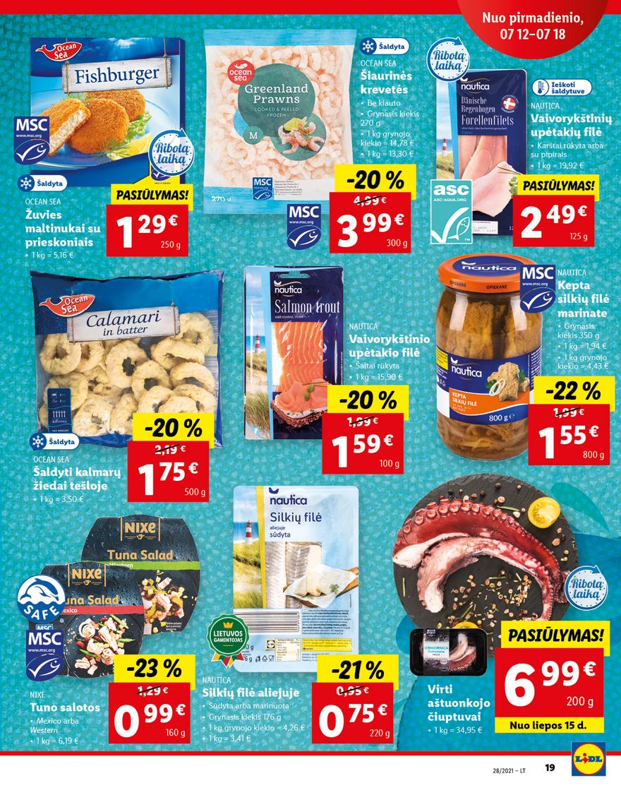 Lidl maisto prekių pasiūlymai akcijos nuo 
  2021-07-12 iki 
  2021-07-18 | Leidinukas.lt puslapis 19