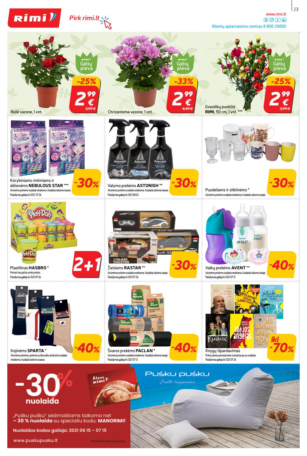 Rimi savaitinis leidinys akcijos nuo
2021-06-29 iki
2021-07-05 | Leidinukas.lt puslapis 23