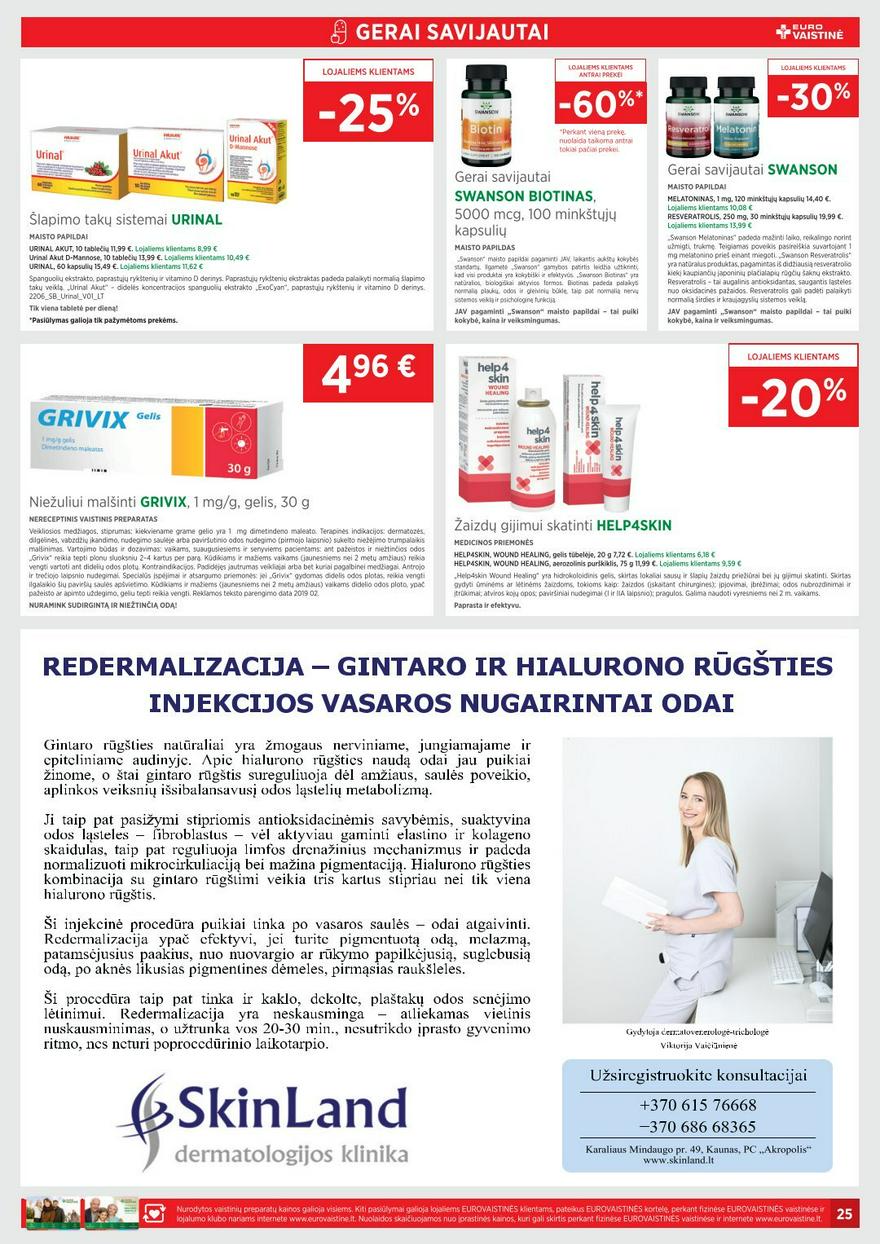 Euro vaistinė leidinys akcijos nuo 
  2023-10-01 iki 
  2023-10-30 | Leidinukas.lt puslapis 25