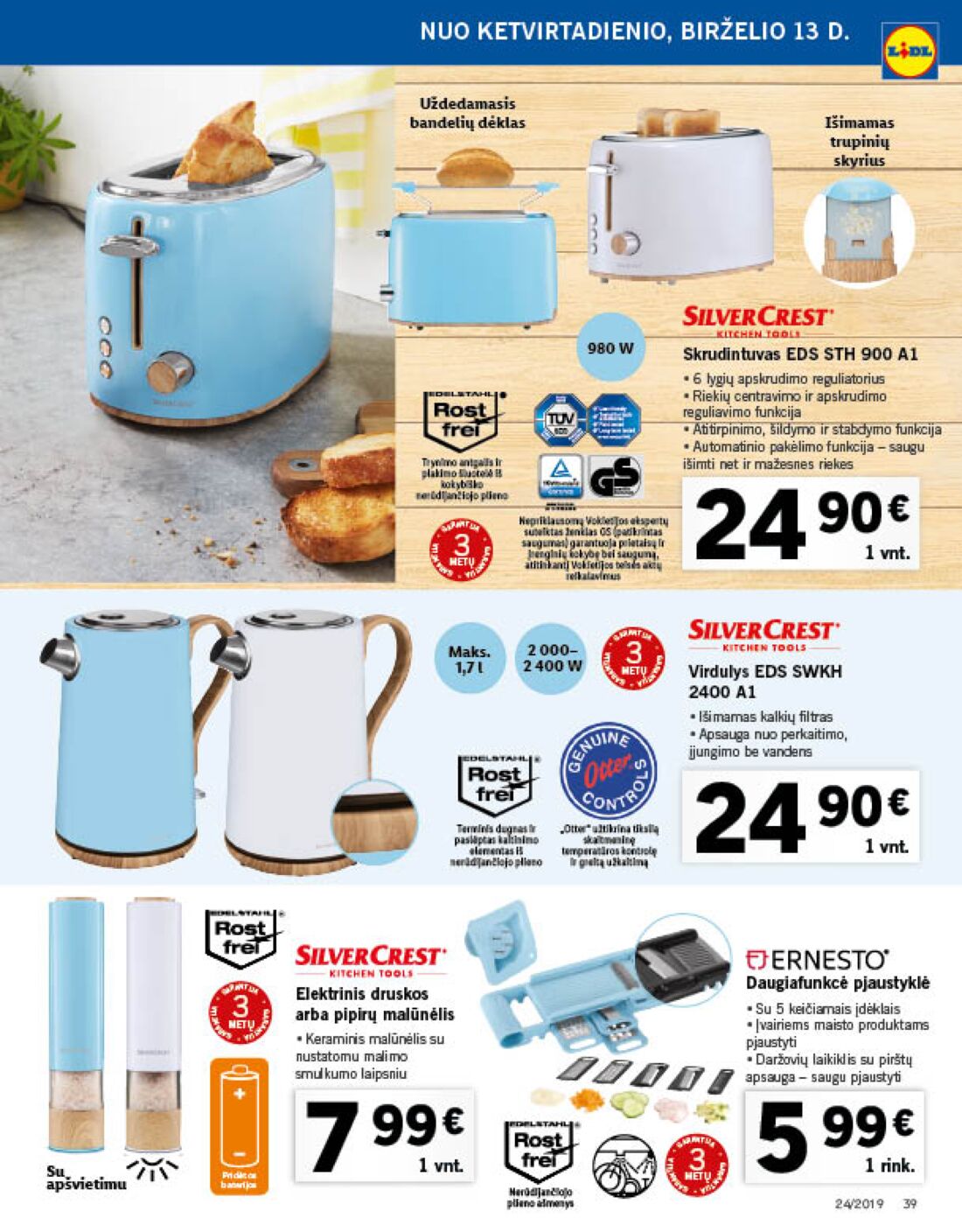 Lidl savaitinis leidinys akcijos nuo 
  2019-06-10 iki 
  2019-06-16 | Leidinukas.lt puslapis 39
