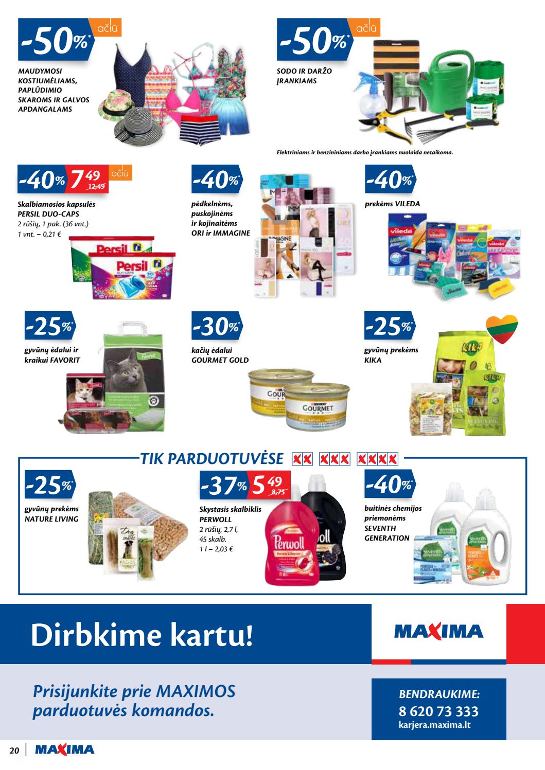 Maxima kaininis leidinys akcijos nuo 
  2020-07-28 iki 
  2020-08-03 | Leidinukas.lt puslapis 20