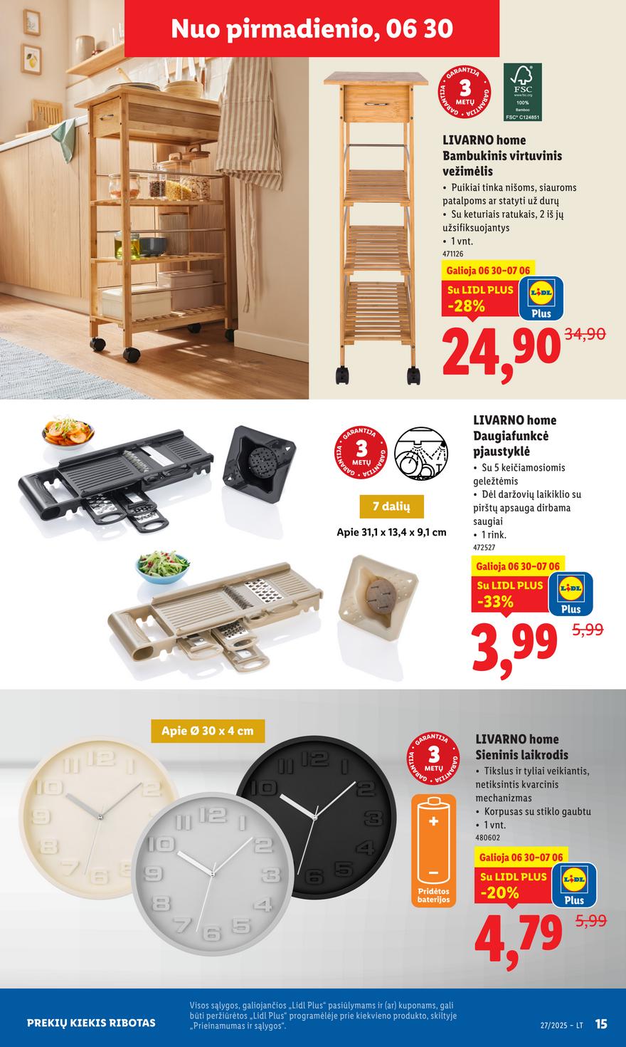 Lidl ne maisto leidinys akcijos nuo 
  2025-06-30 iki 
  2025-07-06 | Leidinukas.lt puslapis 15