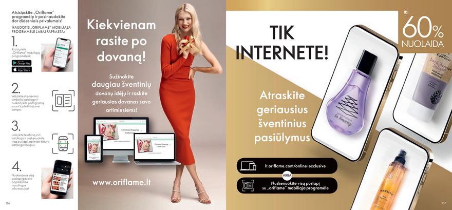 Oriflame katalogas akcijos nuo 
  2021-11-01 iki 
  2021-11-30 | Leidinukas.lt puslapis 69