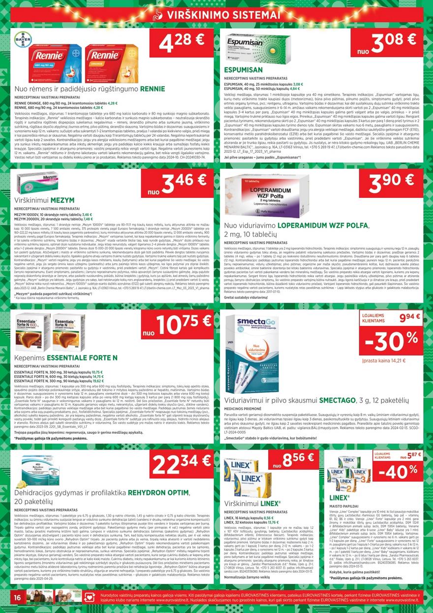 Euro vaistinė katalogas akcijos nuo 
  2025-12-01 iki 
  2025-12-31 | Leidinukas.lt puslapis 16