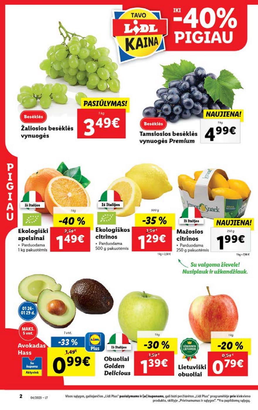Lidl pasiūlymai akcijos nuo 
  2023-01-23 iki 
  2023-01-29 | Leidinukas.lt puslapis 2