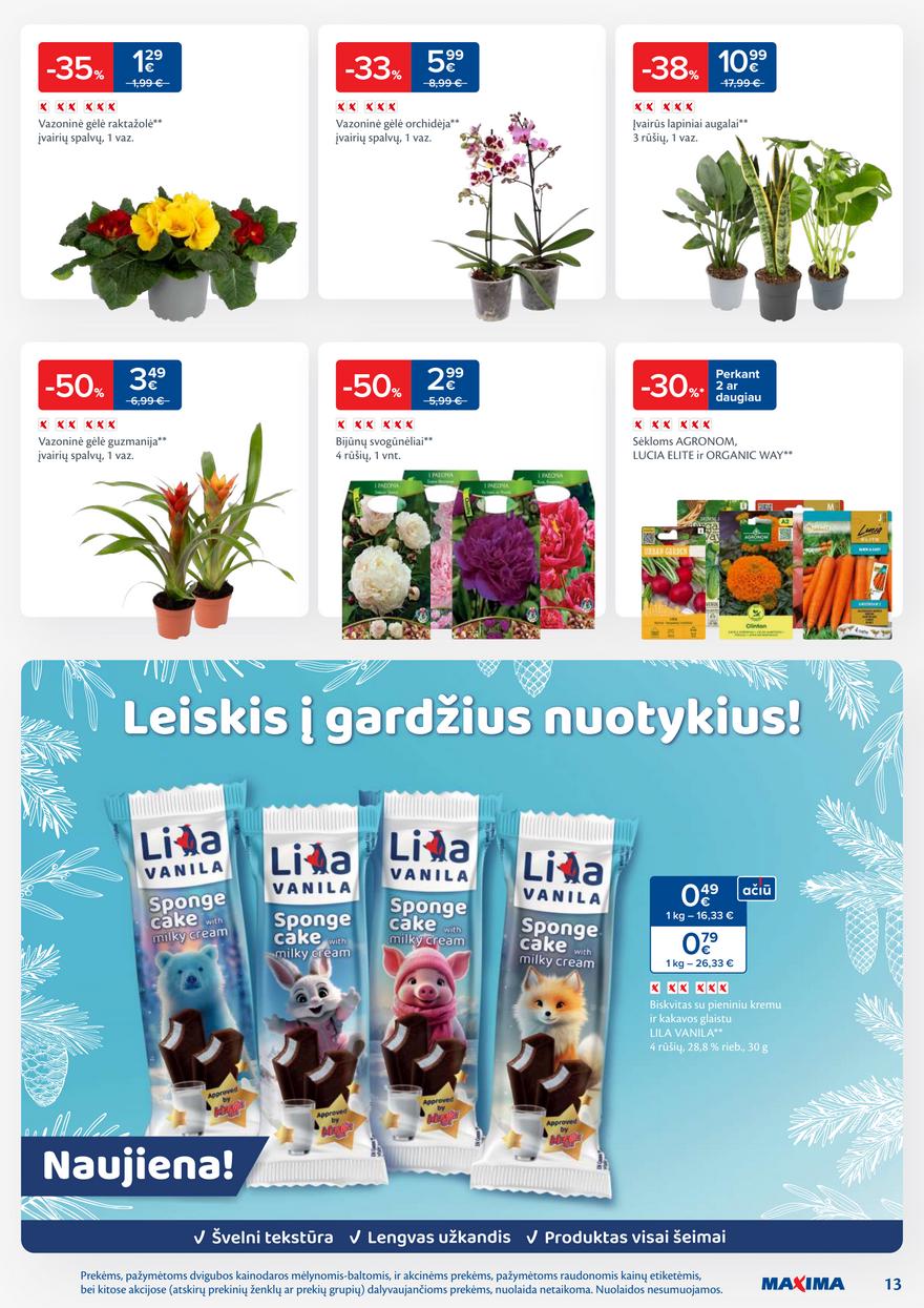 Maxima leidinys akcijos nuo 
  2026-02-03 iki 
  2026-03-09 | Leidinukas.lt puslapis 13