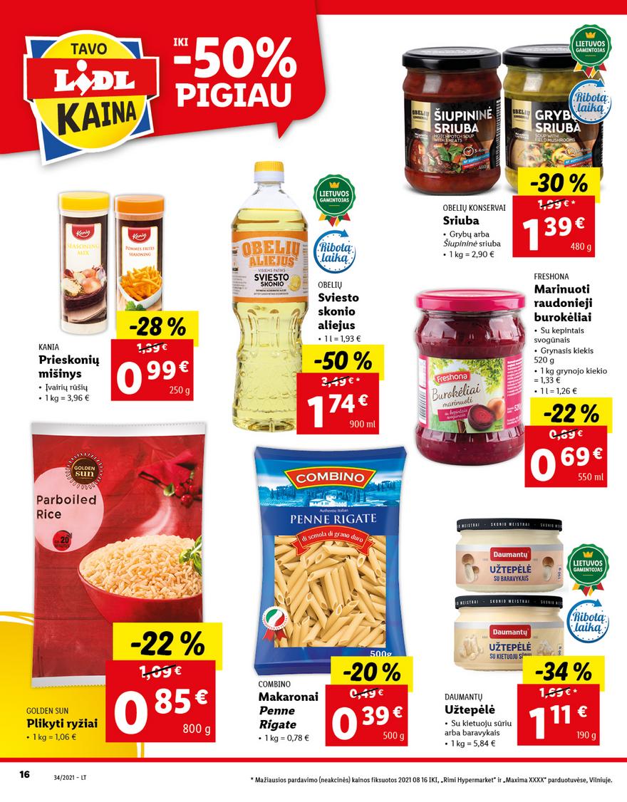 Lidl maisto prekių pasiūlymai akcijos nuo 
  2021-08-23 iki 
  2021-08-29 | Leidinukas.lt puslapis 16