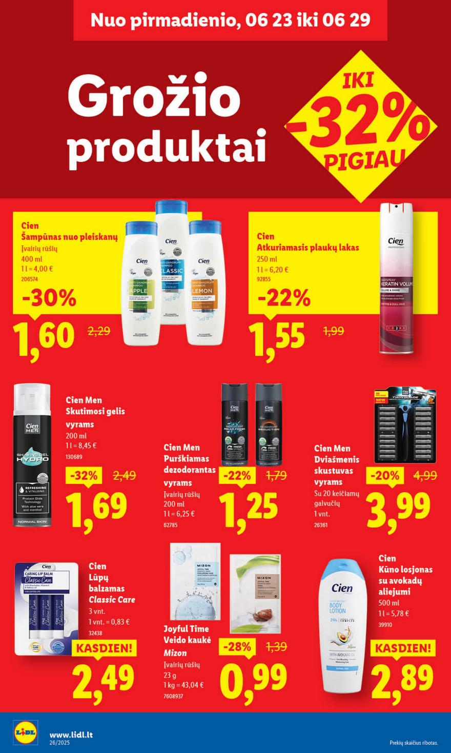 Lidl leidinys akcijos nuo 
  2025-06-23 iki 
  2025-06-29 | Leidinukas.lt puslapis 32