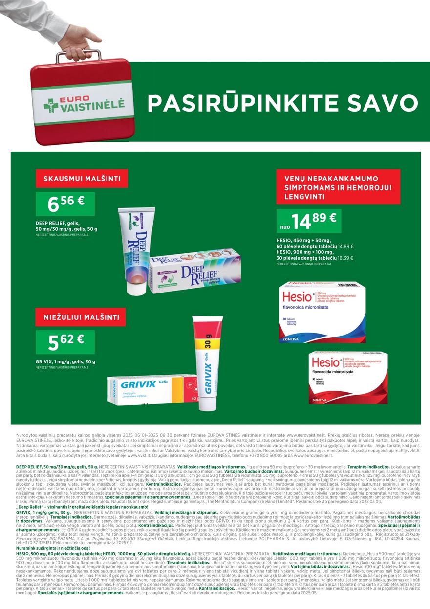 Euro vaistinė katalogas akcijos nuo 
  2025-06-01 iki 
  2025-06-30 | Leidinukas.lt puslapis 8
