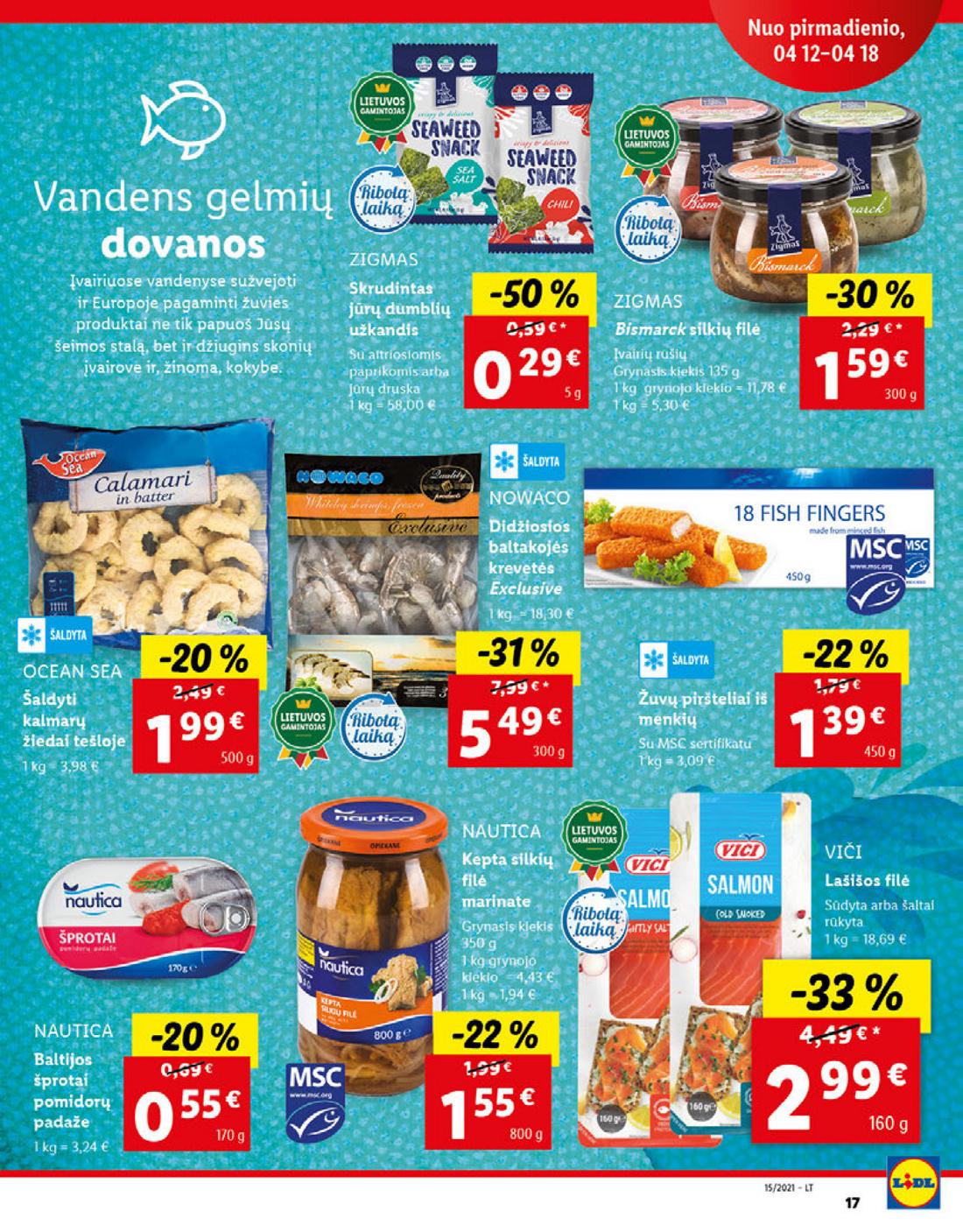 Lidl maisto prekių pasiūlymai akcijos nuo 
  2021-04-12 iki 
  2021-04-18 | Leidinukas.lt puslapis 17
