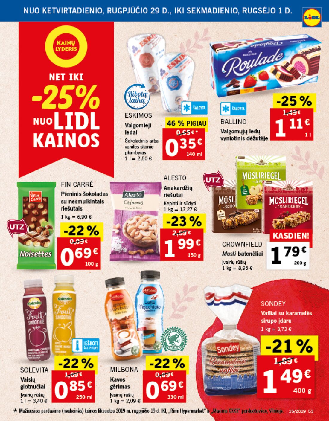 Lidl savaitinis leidinys akcijos nuo 
  2019-08-26 iki 
  2019-09-01 | Leidinukas.lt puslapis 53