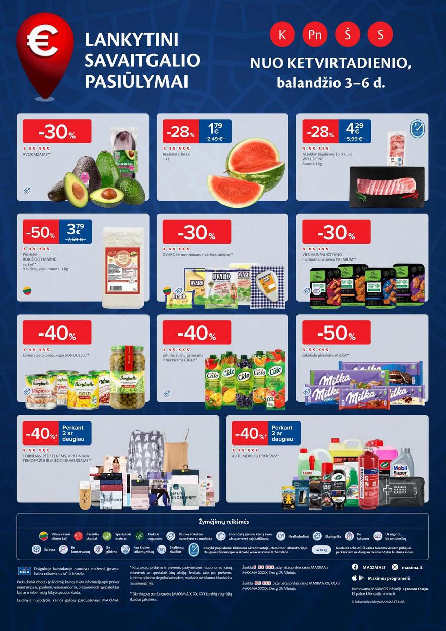 Maxima savaitinis leidinys 14 akcijos nuo 
  2025-04-01 iki 
  2025-04-07 | Leidinukas.lt puslapis 24
