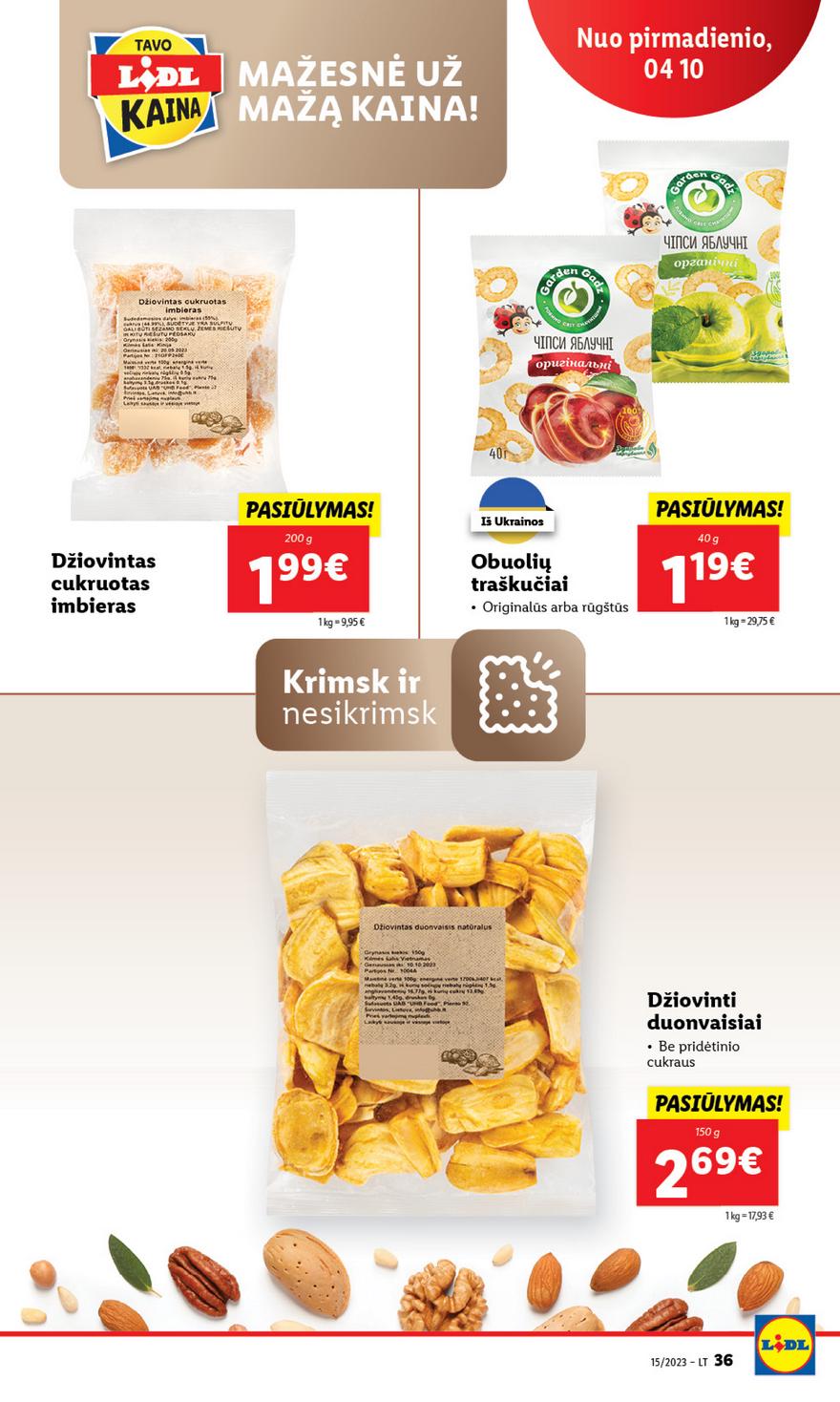 Lidl pasiūlymai akcijos nuo 
  2023-04-10 iki 
  2023-04-16 | Leidinukas.lt puslapis 36