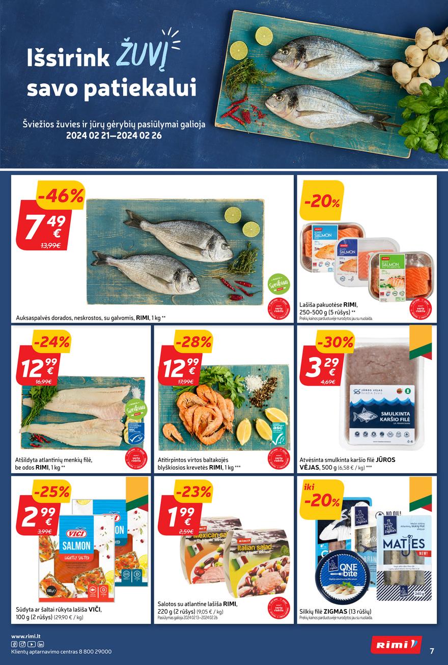 Rimi savaitinis leidinys akcijos nuo 
  2024-02-20 iki 
  2024-02-26 | Leidinukas.lt puslapis 7