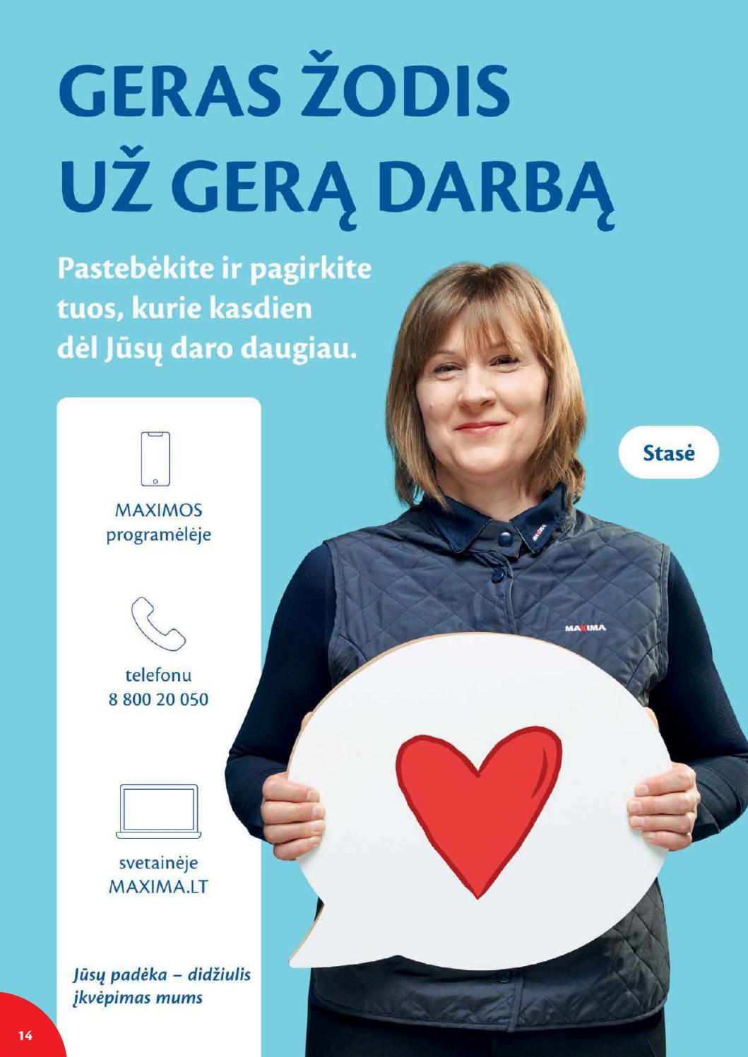 Maxima kaininis leidinys akcijos nuo 
  2021-05-18 iki 
  2021-05-24 | Leidinukas.lt puslapis 14