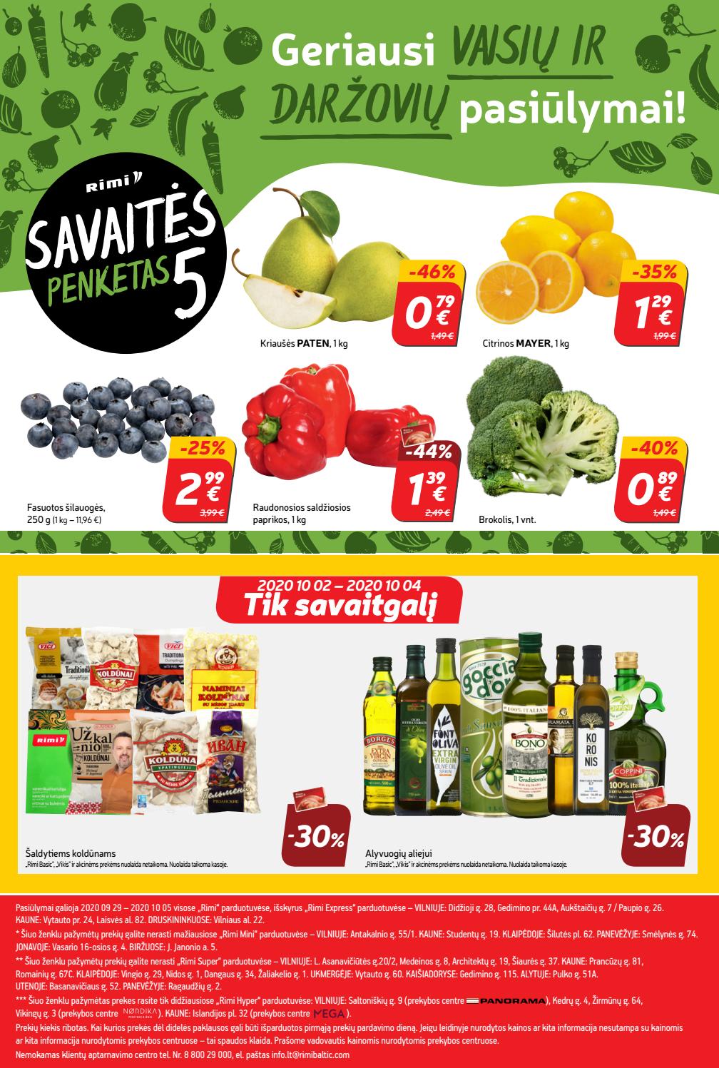 Rimi savaitinis leidinys akcijos nuo 
  2020-09-29 iki 
  2020-10-05 | Leidinukas.lt puslapis 24