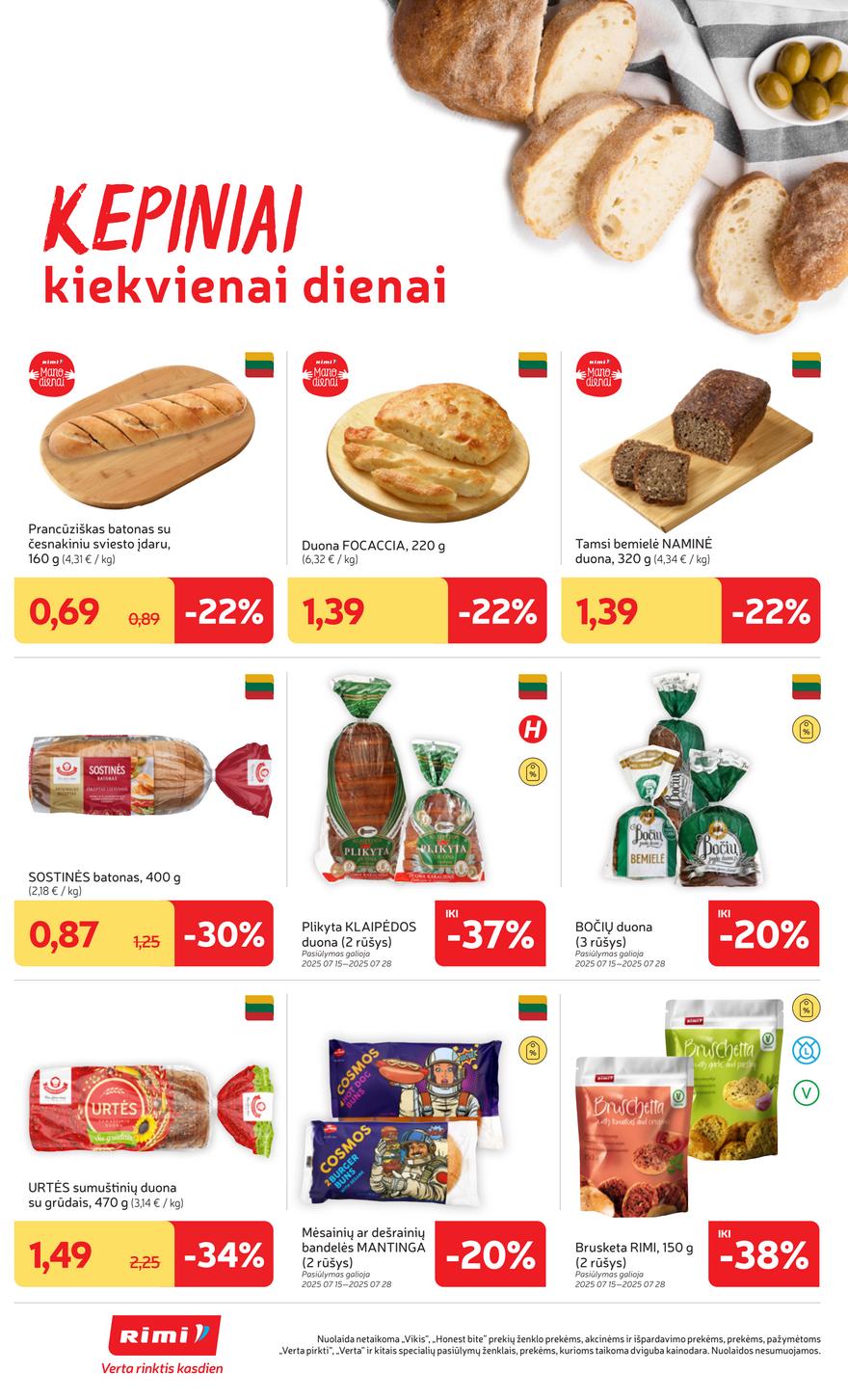 Rimi savaitinis leidinys 30 akcijos nuo
2025-07-22 iki
2025-07-28 | Leidinukas.lt puslapis 12