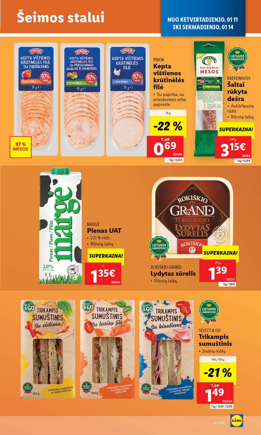 Lidl pasiūlymai akcijos nuo 
  2024-01-08 iki 
  2024-01-14 | Leidinukas.lt puslapis 42