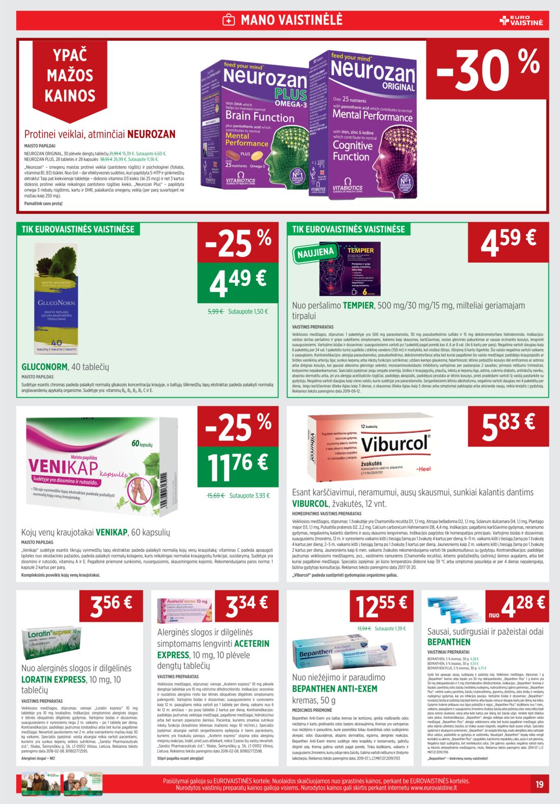 Euro vaistinė leidinys akcijos nuo 
  2019-10-01 iki 
  2019-10-31 | Leidinukas.lt puslapis 19