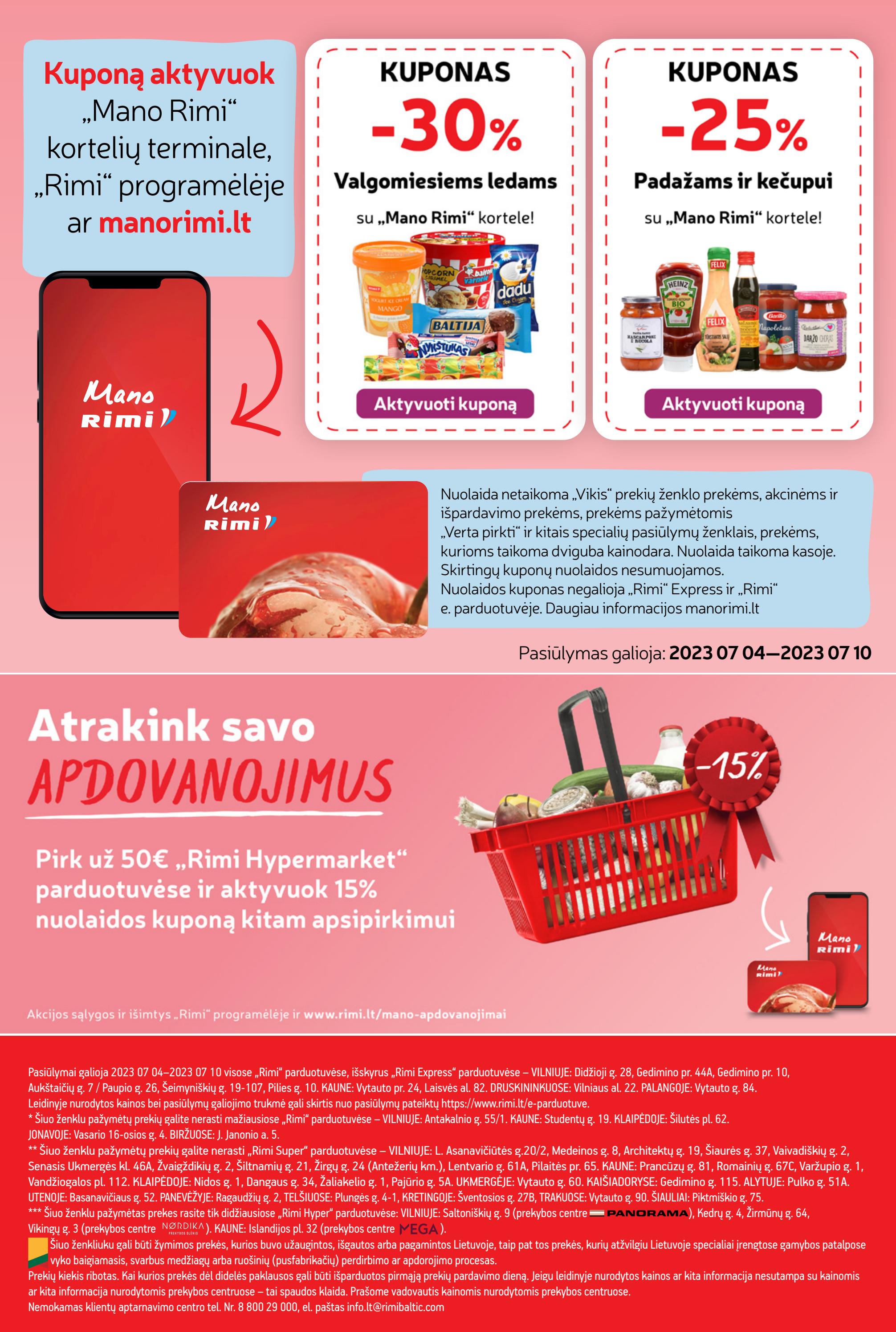 Rimi savaitinis leidinys akcijos nuo 
  2023-07-04 iki 
  2023-07-10 | Leidinukas.lt puslapis 23