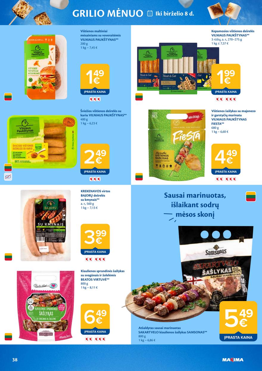 Maxima leidinukas akcijos nuo 
  2026-05-12 iki 
  2026-05-18 | Leidinukas.lt puslapis 38