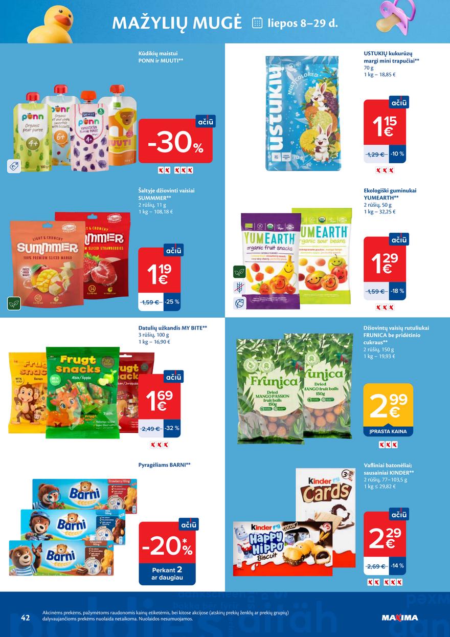 Maxima leidinukas akcijos nuo 
  2026-07-07 iki 
  2026-07-13 | Leidinukas.lt puslapis 42