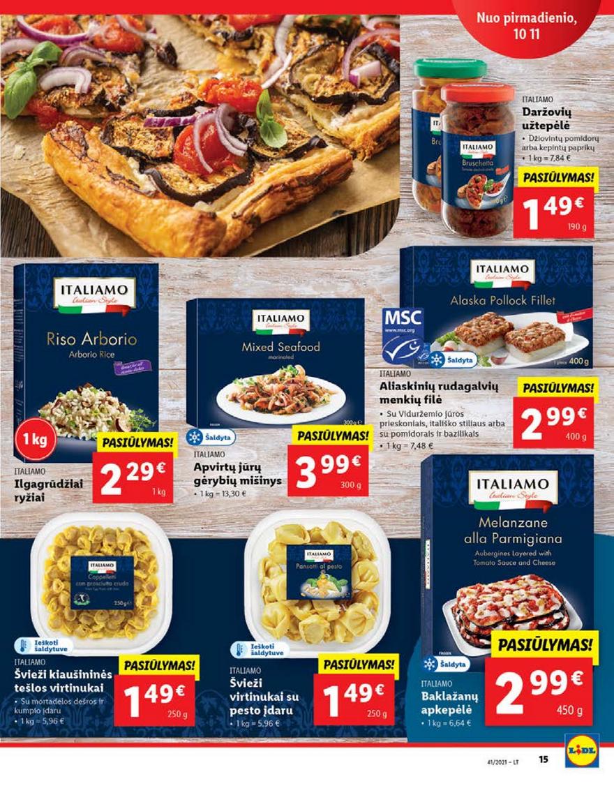 Lidl maisto prekių pasiūlymai akcijos nuo 
  2021-10-11 iki 
  2021-10-17 | Leidinukas.lt puslapis 15