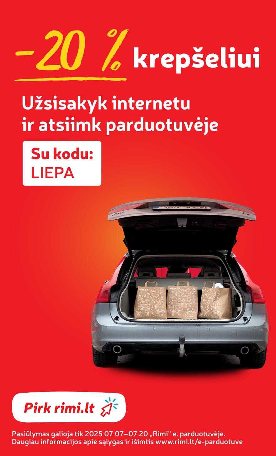 Rimi savaitinis leidinys  akcijos nuo 
  2025-07-08 iki 
  2025-07-14 | Leidinukas.lt puslapis 18