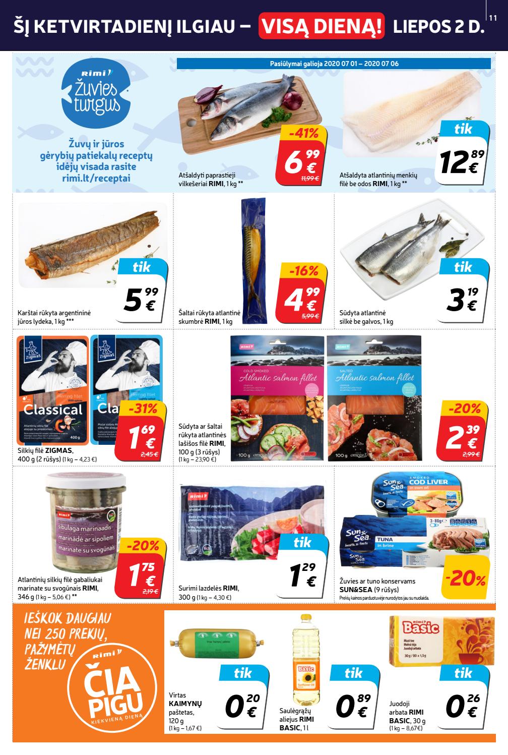 Rimi savaitinis leidinys akcijos nuo 
  2020-06-30 iki 
  2020-07-06 | Leidinukas.lt puslapis 11