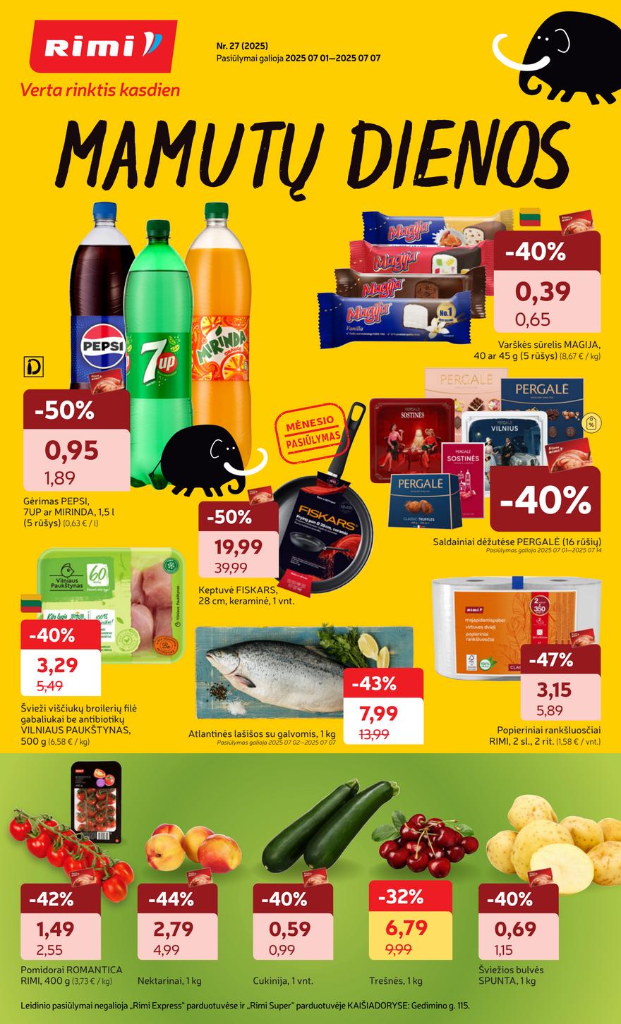 Rimi savaitinis leidinys 27 akcijos nuo 
  2025-07-01 iki 
  2025-07-07 | Leidinukas.lt puslapis 1